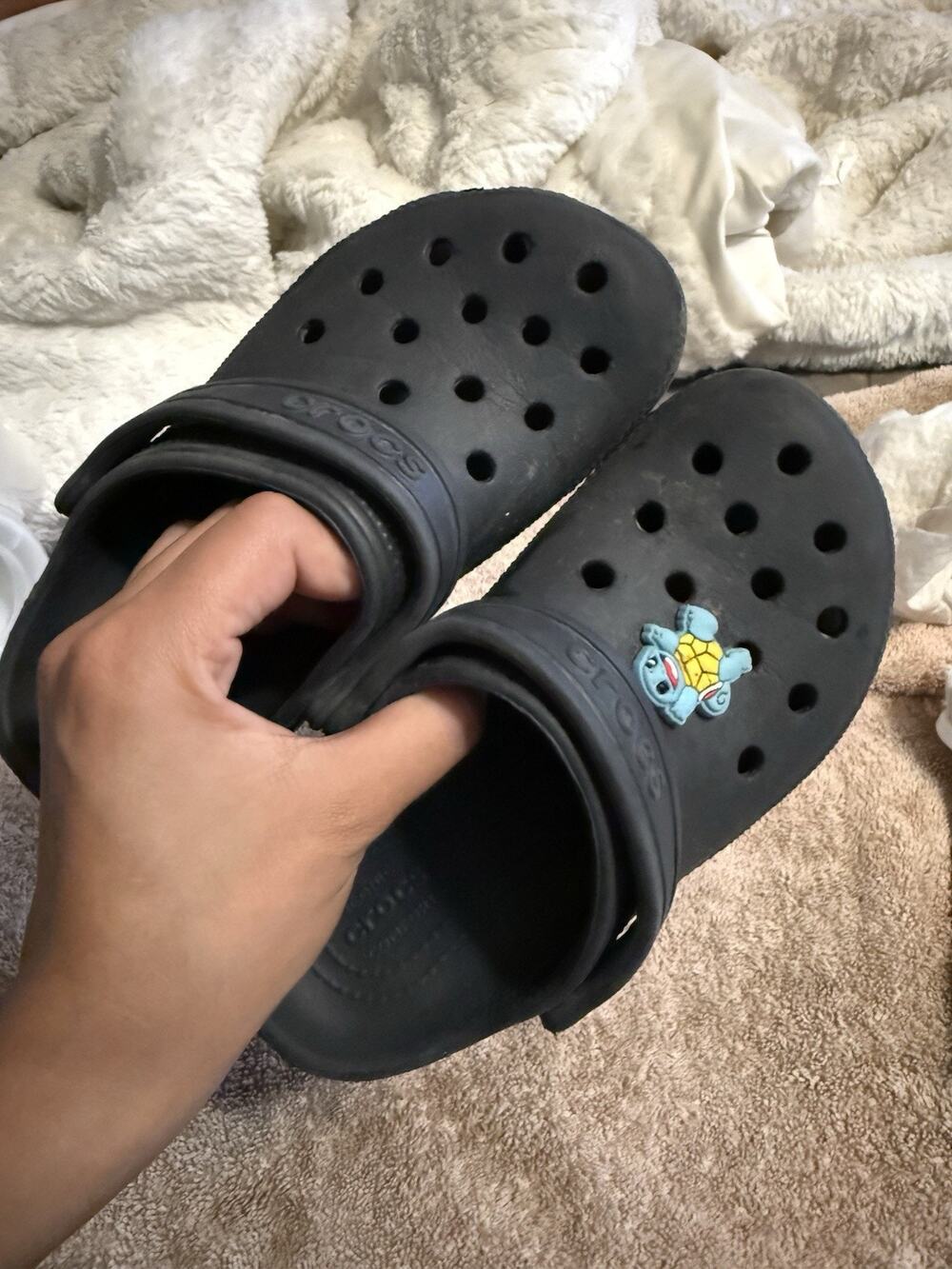 Crocs Classic Clog Black Pokémon Squirtle Unisex Kids US 13 Lightweight